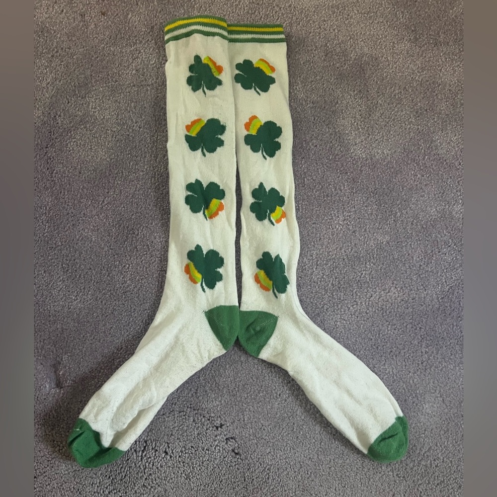 Never worn vintage shamrock socks